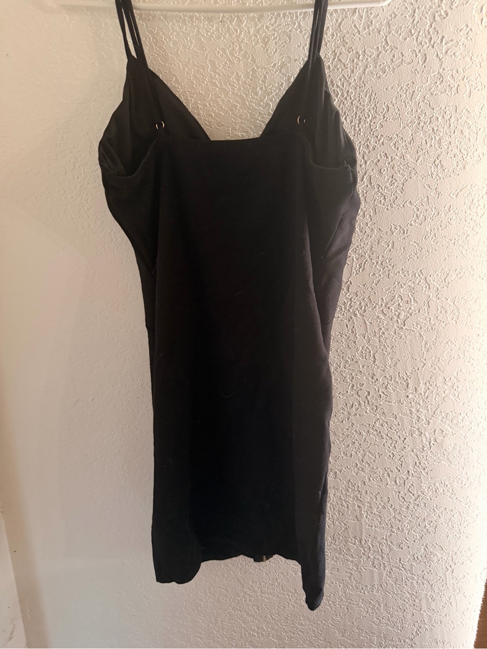 Haute Monde Black Mini Dress with Gold Front Zip - Picture 2 of 3